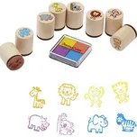 Goki razítka dřevěná Zvířátka + poduška…