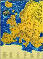 Giftio Stírací mapa Evropy Deluxe XL zlatá