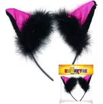 Rappa Kočičí čelenka s ušima a peřím