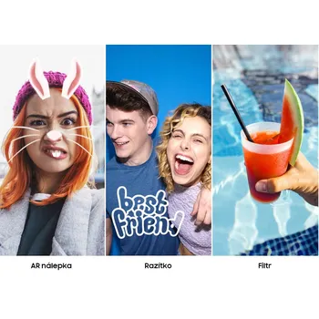 Selfie filtry Samsung A20e fotoaparát
