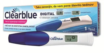 Digitální těhotenský test Clearblue obal + test