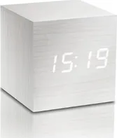 Gingko Cube White Click Clock LED