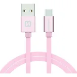 Swissten USB/USB-C 1,2 m růžovo/zlatý