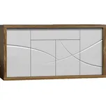 Casarredo 4d1s Paris P8 bílý lesk/dub…