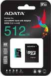 ADATA MicroSDXC 512 GB Class 10 U3 V30S…