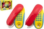 Teddies Telefony 2 ks žlutý/červený