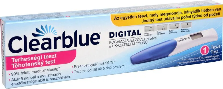 Digitální těhotenský test Clearblue obal