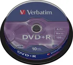 Verbatim DVD+R 4.7GB 16x cakebox 10 ks