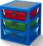 LEGO Organizér se třemi zásuvkami modrý