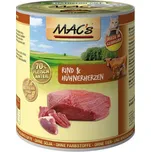 Mac's Cat konzerva hovězí/kuřecí srdce