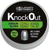 JSB Match Diabolo Knockout Slugs 6,35 mm 150 ks