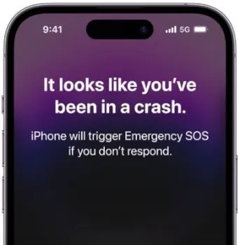iPhone 14 Pro - detekce autonehody