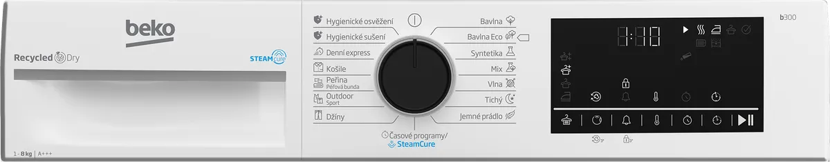 Sušička Beko DPY8506GXB2 ovládací panel