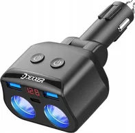 Renew Force USB rozbočovač do auta s LED displejem120 W černý