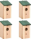 Ptačí budka dřevěná přírodní/zelená 4…