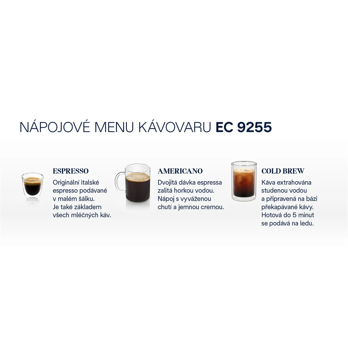 nápojové menu De'Longhi La Specialista Arte Evo EC9255.M