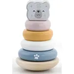 VIGA Medvěd edukační dřevěná mini věž