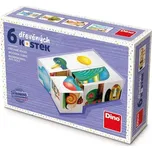 Dino Set kostky zvířátka a děti 6 ks