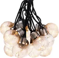 DecoKing Ruffi světelný řetěz s kulatými žárovkami 10 LED teplá bílá