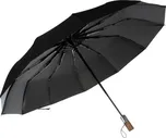 Skládací deštník 105 cm černý/dřevěná…