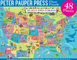 Peter Pauper Press USA Map 48 dílků
