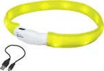 Nobby LED plochý svítící obojek žlutý