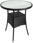 Ratanový stolek 105691 60 x 74 cm černý