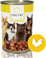FINE CAT Family konzerva drůbeží pro dospělé kočky 415 g