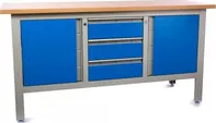 Rauman Dílenský stůl se zásuvkami 169 x 60 x 86,5 cm modrý