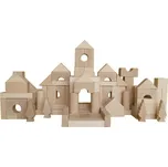 EkoToys Dřevěné kostky přírodní 100 ks