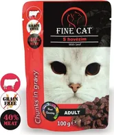FINE CAT Grain-Free Adult kapsička hovězí v omáčce 100 g