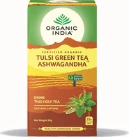Organic India Tulsi Zelený čaj s Ašwagandou 25x 2 g