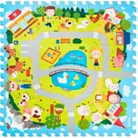 Plastica Pěnové Puzzle 9 dílků vesnice