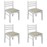 vidaXL Jídelní židle bílé masivní…