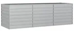 Vyvýšený záhon 240 x 80 x 77 cm stříbrný