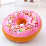 Donut polštář 37 x 11 cm růžový