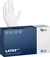 Espeon Latex Fit pudrované latexové rukavice L 100 ks bílé
