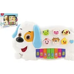 Teddies Piano pejsek se zvířátky 28 cm