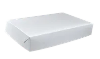 Hit Office Krabice na chlebíčky s víkem bílá 40 x 27 x 7 cm  50 ks