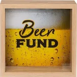 Dřevěná pokladnička Beer Fund 20 x 20 cm