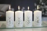 LIMA Adventní svíčky 60 x 120 mm bílé…
