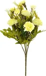 Flora Karafiát kytice 27 cm žlutá