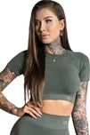 Gym Glamour Crop-Top Khaki Ombre
