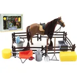 Teddies Česací kůň hnědý s doplňky a…