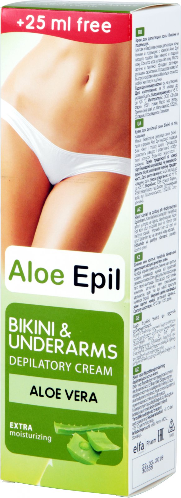 Aloe Epil Bikini Underarms Depila N Kr M Pro Oblasti Podpa A Bikin