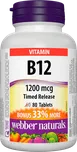 Webber Naturals Vitamín B12 1200 mcg 80…