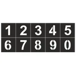 Sada šablon číslic 0-9 vodorovné…