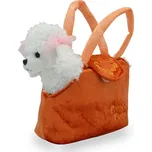 Teddies Pes v tašce 19 cm bílý/oranžová…