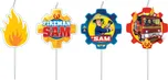 Amscan Požárník Sam svíčky 4 ks 7,3 cm