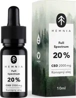 Hemnia Full Spectrum CBD Konopný olej 20 % 2000 mg 10 ml